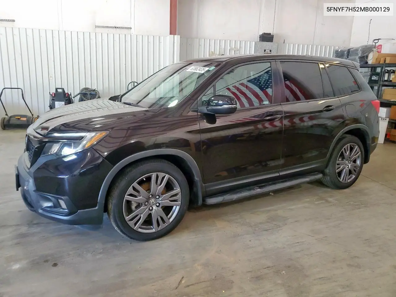 2021 Honda Passport Exl VIN: 5FNYF7H52MB000129 Lot: 63862435