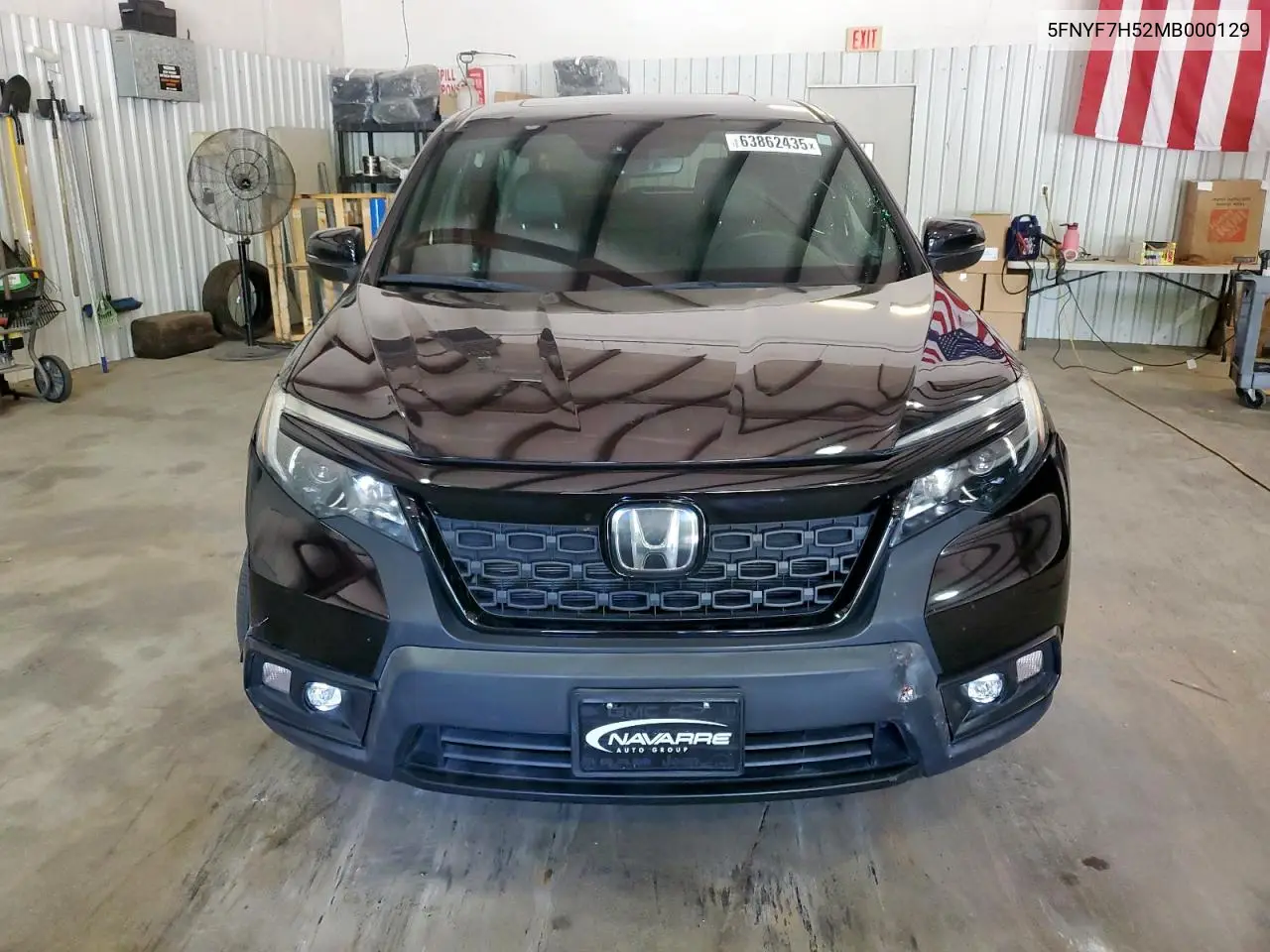 2021 Honda Passport Exl VIN: 5FNYF7H52MB000129 Lot: 63862435