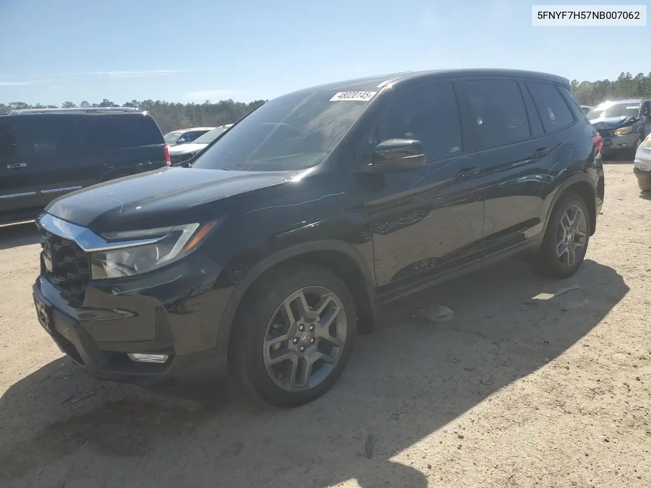 2022 Honda Passport Exl VIN: 5FNYF7H57NB007062 Lot: 48020145