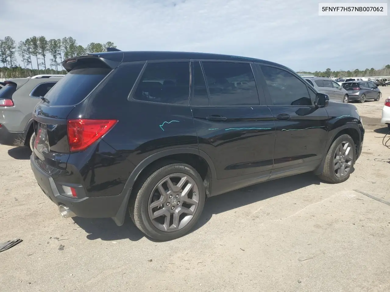 2022 Honda Passport Exl VIN: 5FNYF7H57NB007062 Lot: 48020145