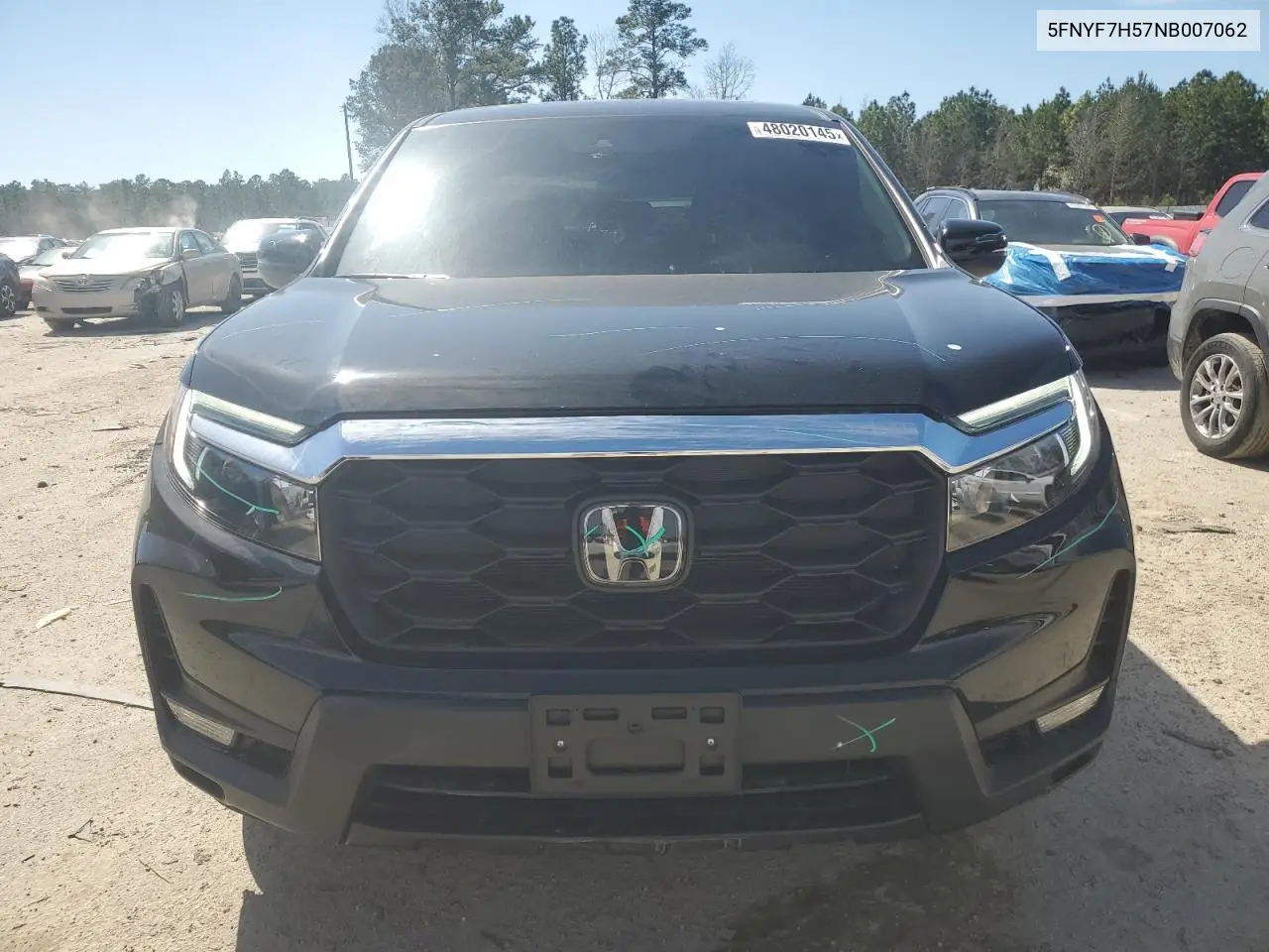 2022 Honda Passport Exl VIN: 5FNYF7H57NB007062 Lot: 48020145