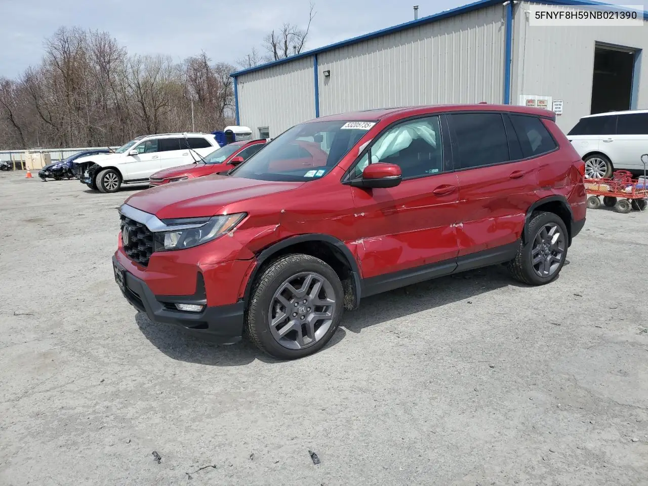 2022 Honda Passport Exl VIN: 5FNYF8H59NB021390 Lot: 53205735