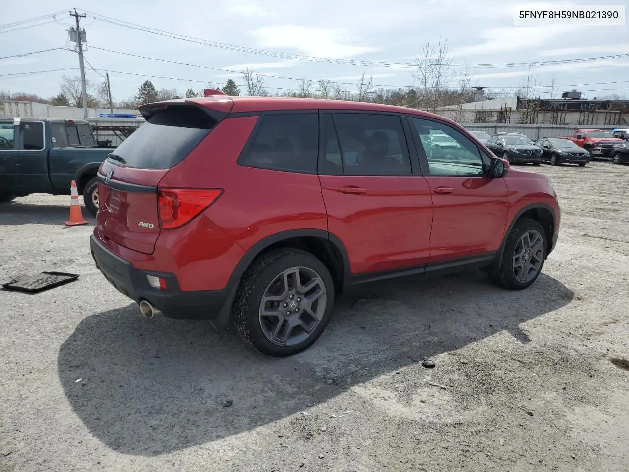 2022 Honda Passport Exl VIN: 5FNYF8H59NB021390 Lot: 53205735