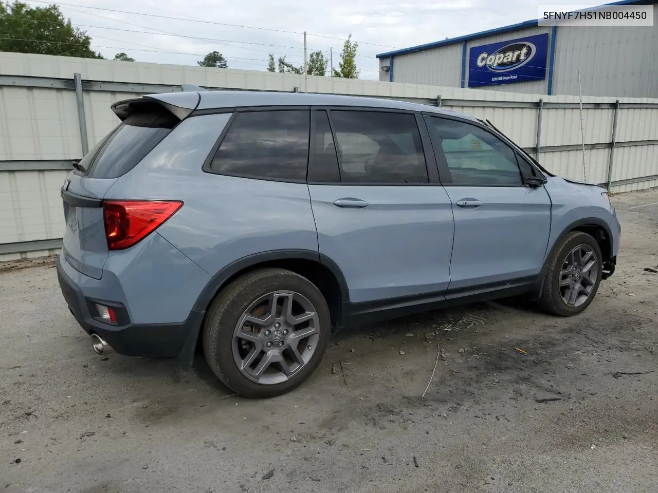 2022 Honda Passport Exl VIN: 5FNYF7H51NB004450 Lot: 54874325