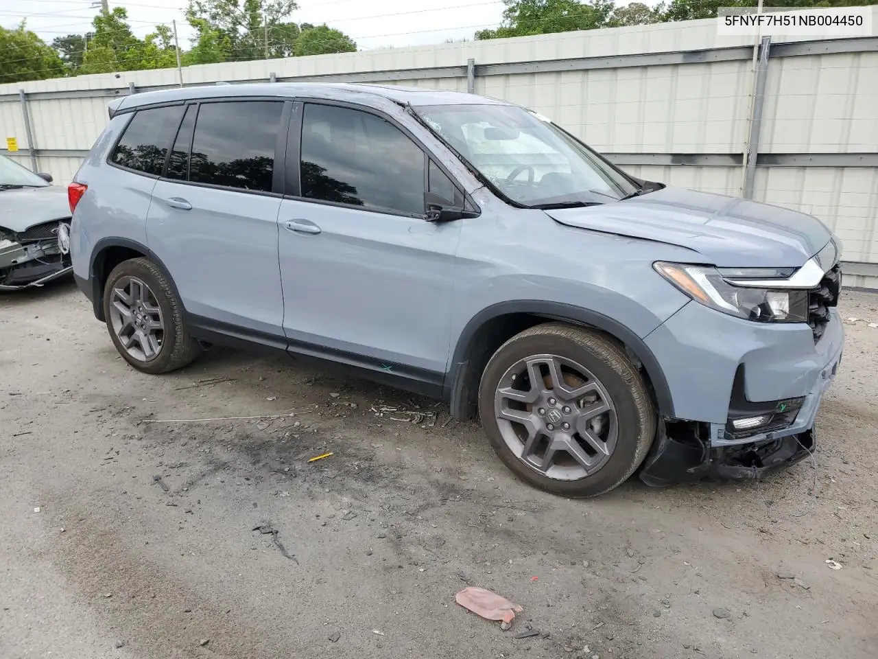 2022 Honda Passport Exl VIN: 5FNYF7H51NB004450 Lot: 54874325