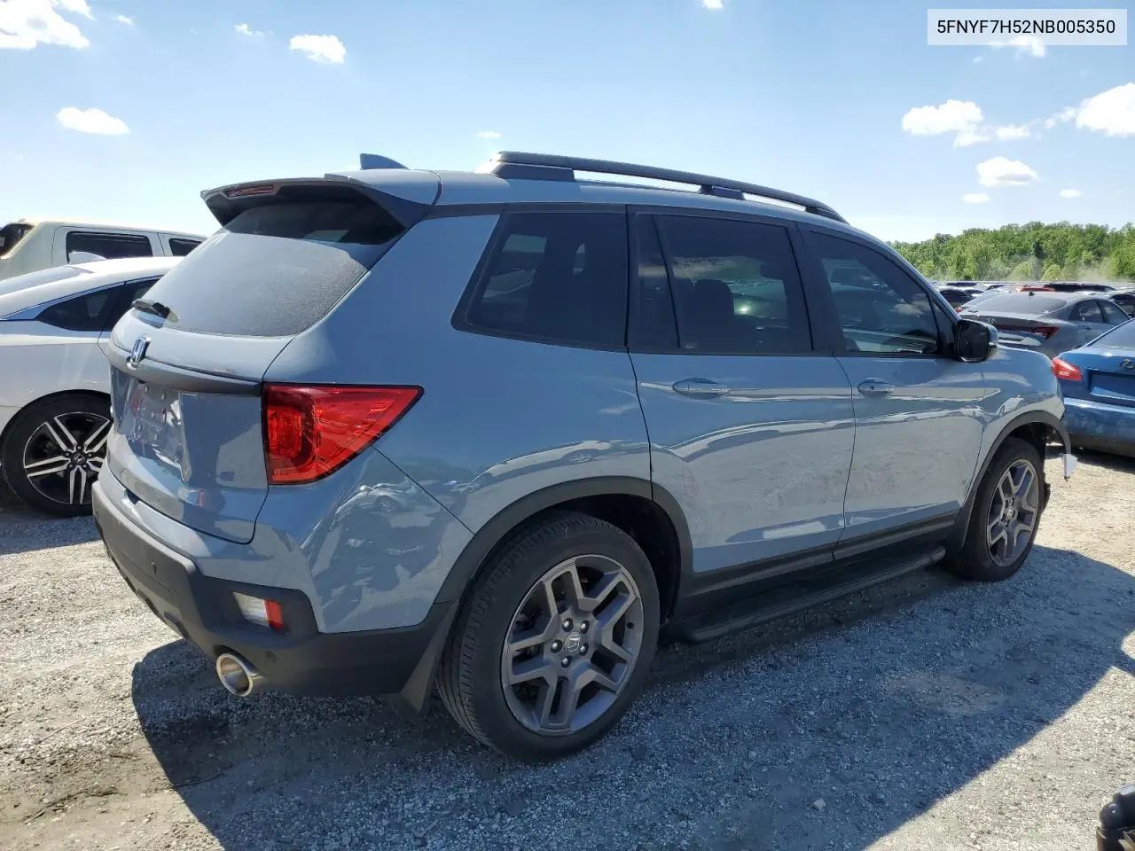 2022 Honda Passport Exl VIN: 5FNYF7H52NB005350 Lot: 55343065
