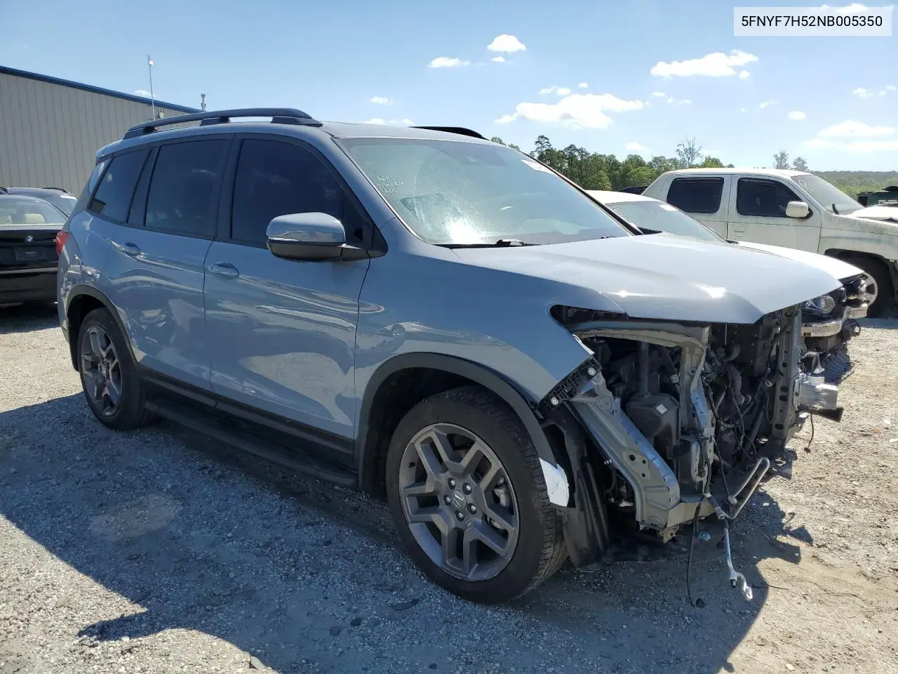 2022 Honda Passport Exl VIN: 5FNYF7H52NB005350 Lot: 55343065