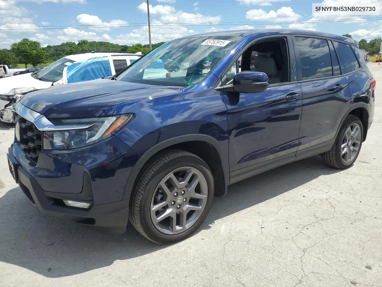2022 Honda Passport Exl VIN: 5FNYF8H53NB029730 Lot: 55752915