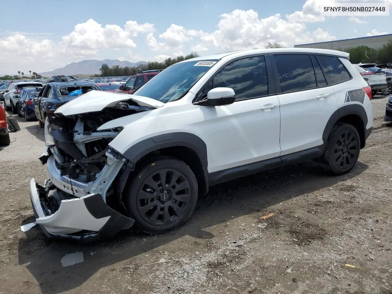 2022 Honda Passport Exl VIN: 5FNYF8H50NB027448 Lot: 56055505