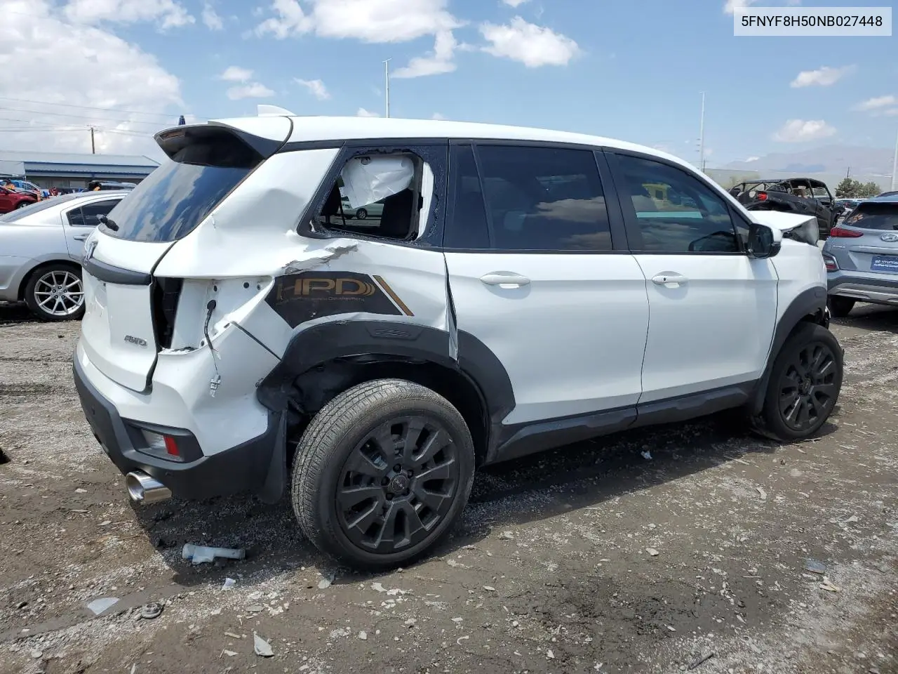 2022 Honda Passport Exl VIN: 5FNYF8H50NB027448 Lot: 56055505