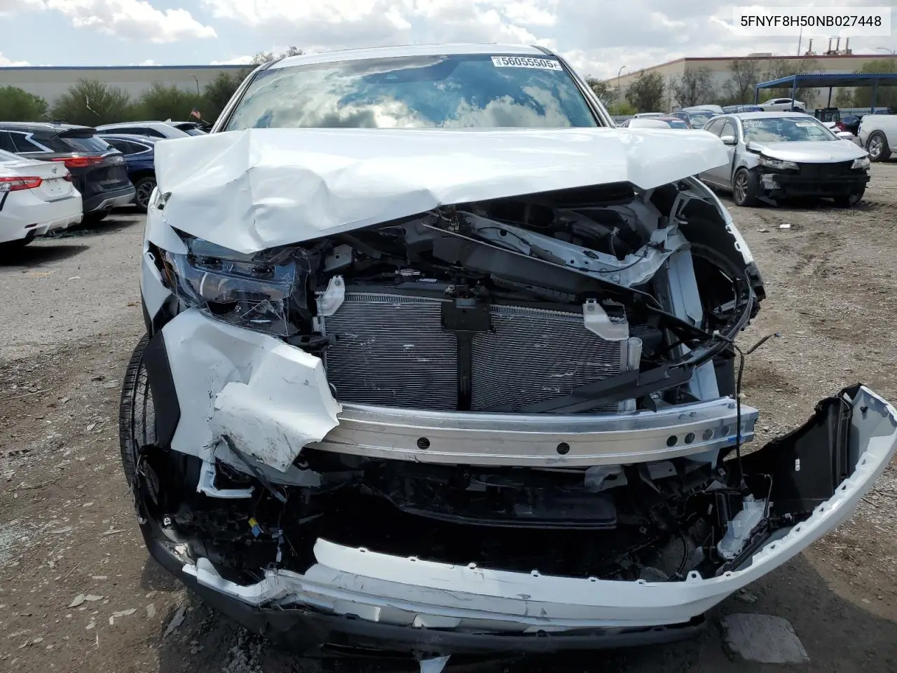 2022 Honda Passport Exl VIN: 5FNYF8H50NB027448 Lot: 56055505
