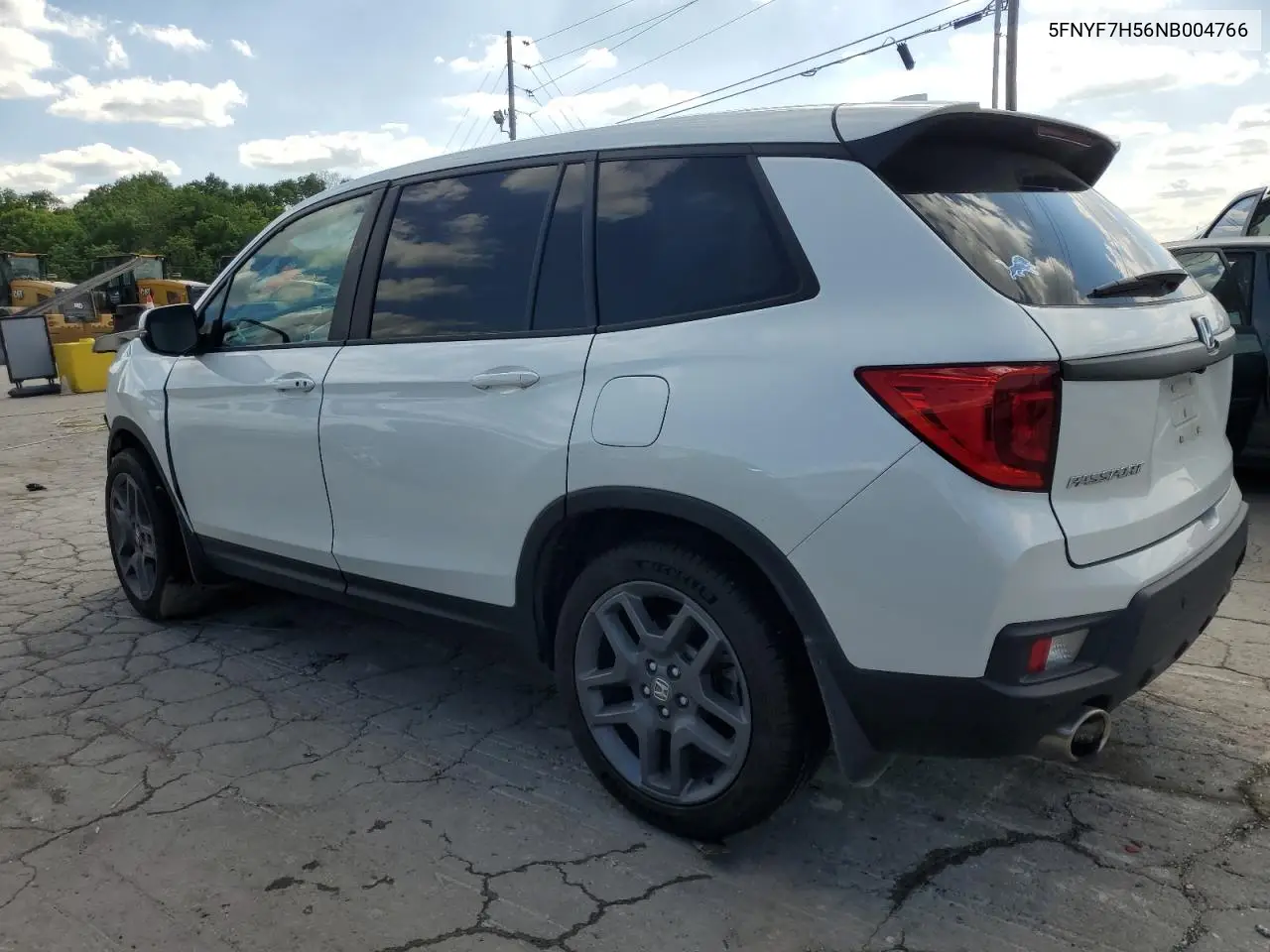 2022 Honda Passport Exl VIN: 5FNYF7H56NB004766 Lot: 56058495