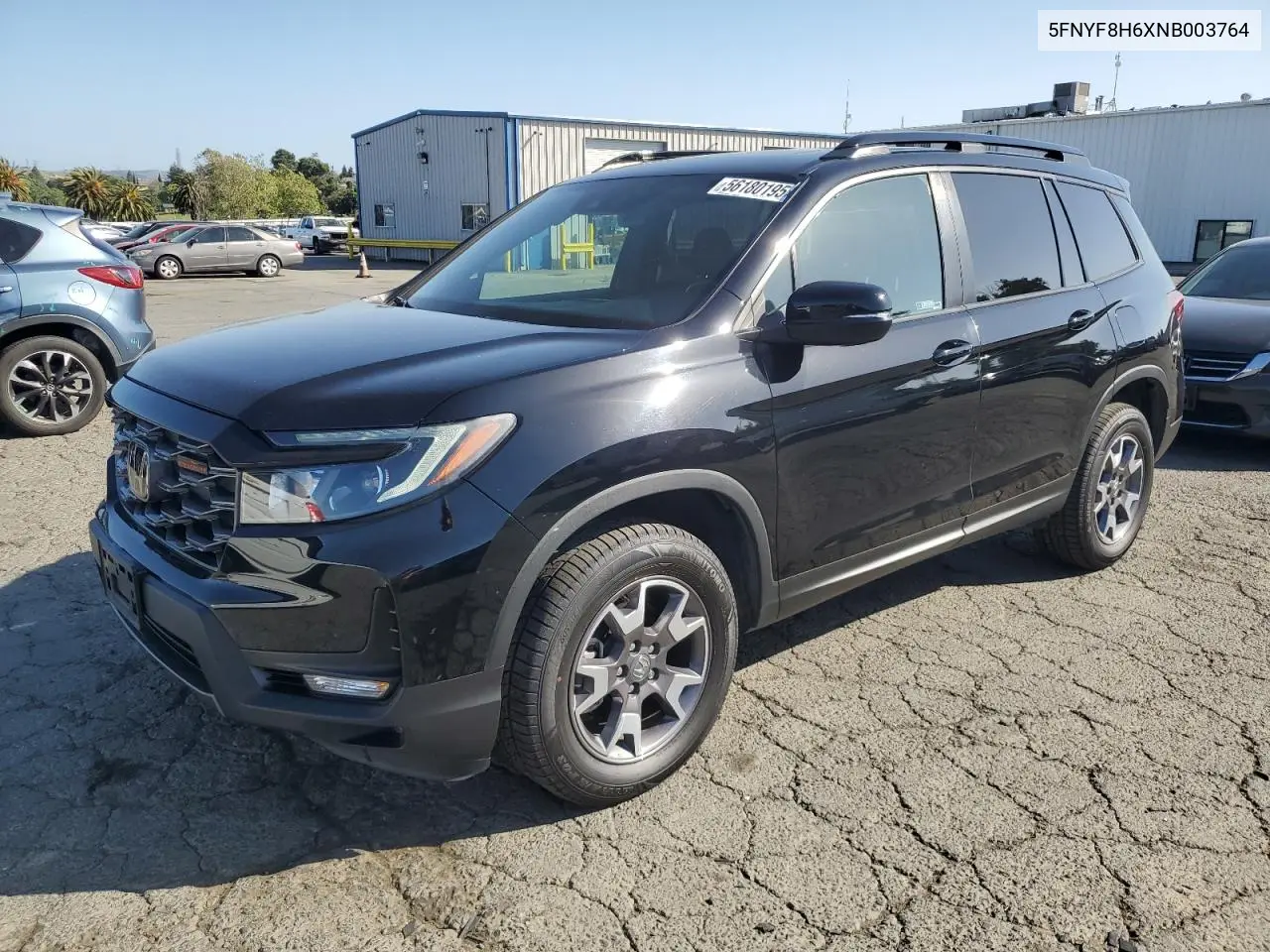2022 Honda Passport Trail Sport VIN: 5FNYF8H6XNB003764 Lot: 56180195