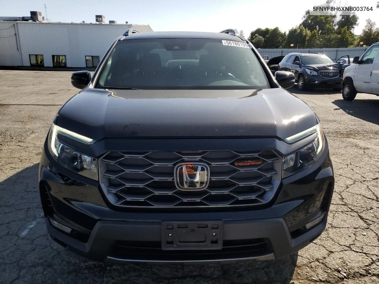 2022 Honda Passport Trail Sport VIN: 5FNYF8H6XNB003764 Lot: 56180195
