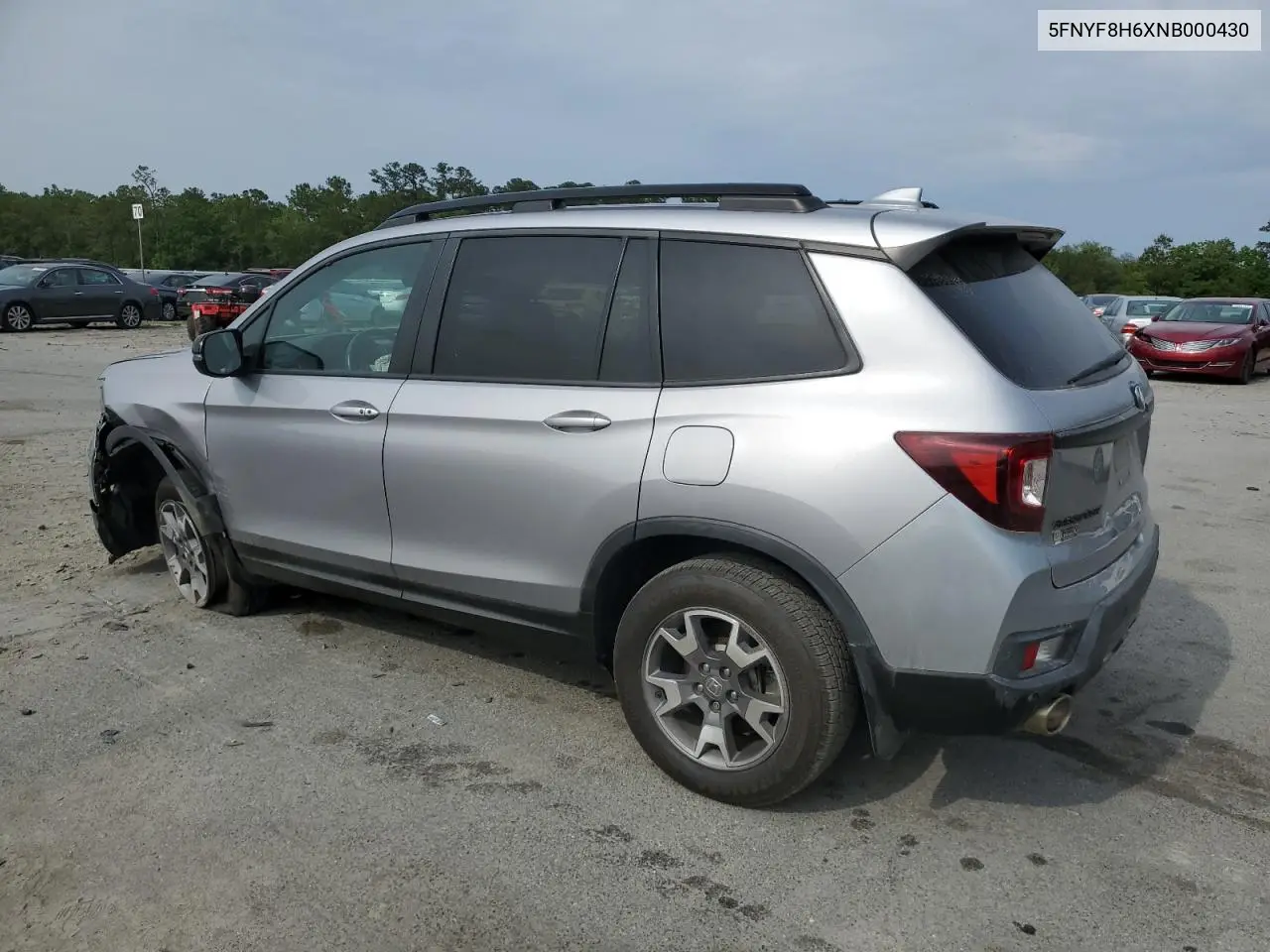 2022 Honda Passport Trail Sport VIN: 5FNYF8H6XNB000430 Lot: 57021055