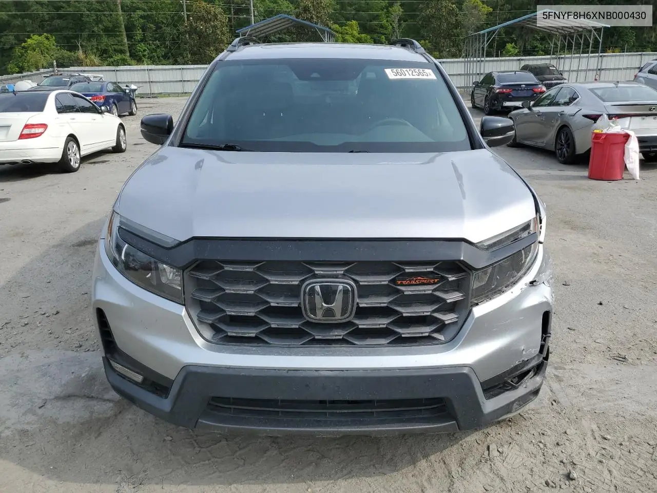 2022 Honda Passport Trail Sport VIN: 5FNYF8H6XNB000430 Lot: 57021055