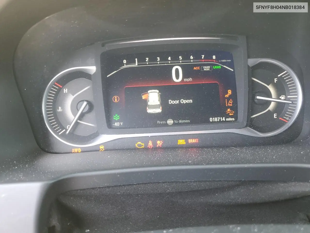 2022 Honda Passport Elite VIN: 5FNYF8H04NB018384 Lot: 60170305