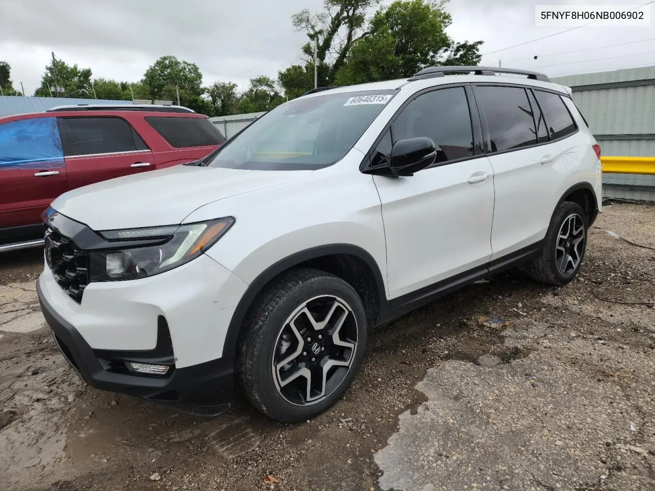 2022 Honda Passport Elite VIN: 5FNYF8H06NB006902 Lot: 60640315