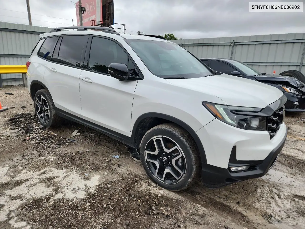 2022 Honda Passport Elite VIN: 5FNYF8H06NB006902 Lot: 60640315