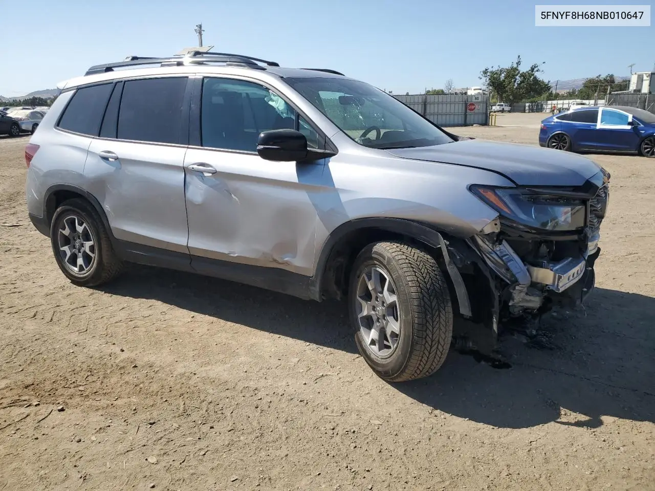 2022 Honda Passport Trail Sport VIN: 5FNYF8H68NB010647 Lot: 61603955
