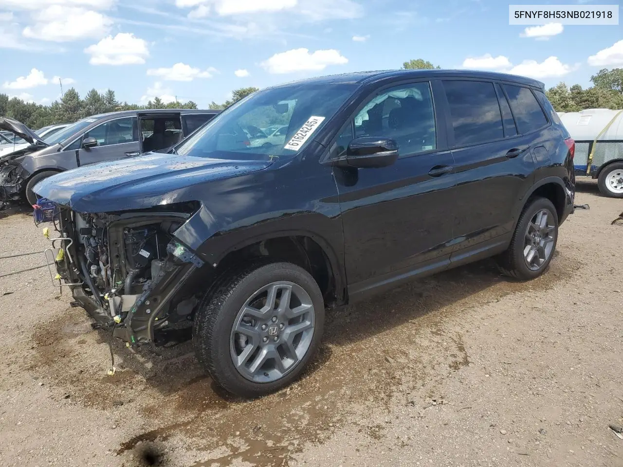 2022 Honda Passport Exl VIN: 5FNYF8H53NB021918 Lot: 61624245