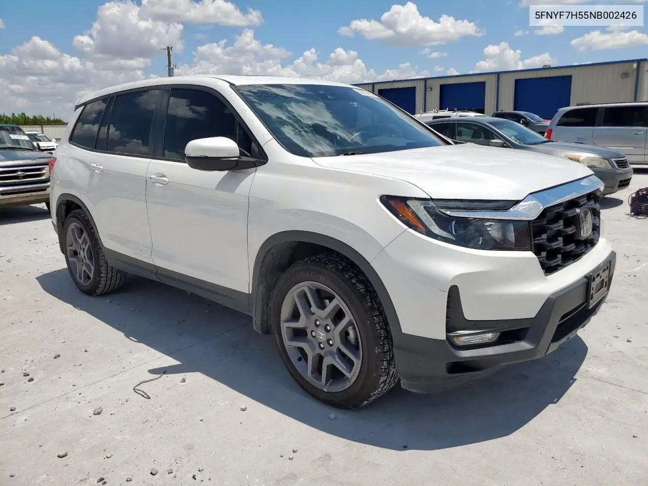 2022 Honda Passport Exl VIN: 5FNYF7H55NB002426 Lot: 62294255