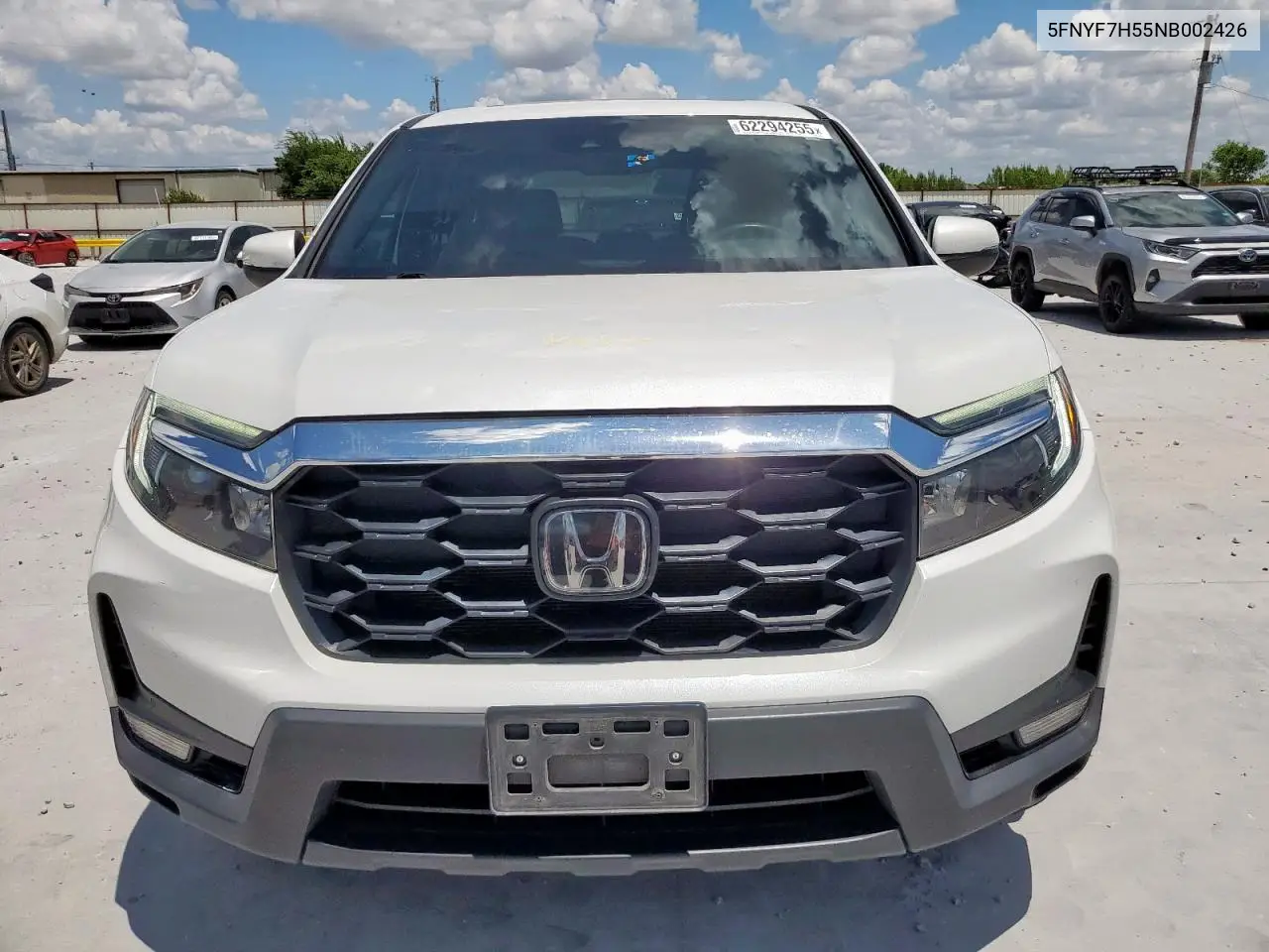 2022 Honda Passport Exl VIN: 5FNYF7H55NB002426 Lot: 62294255