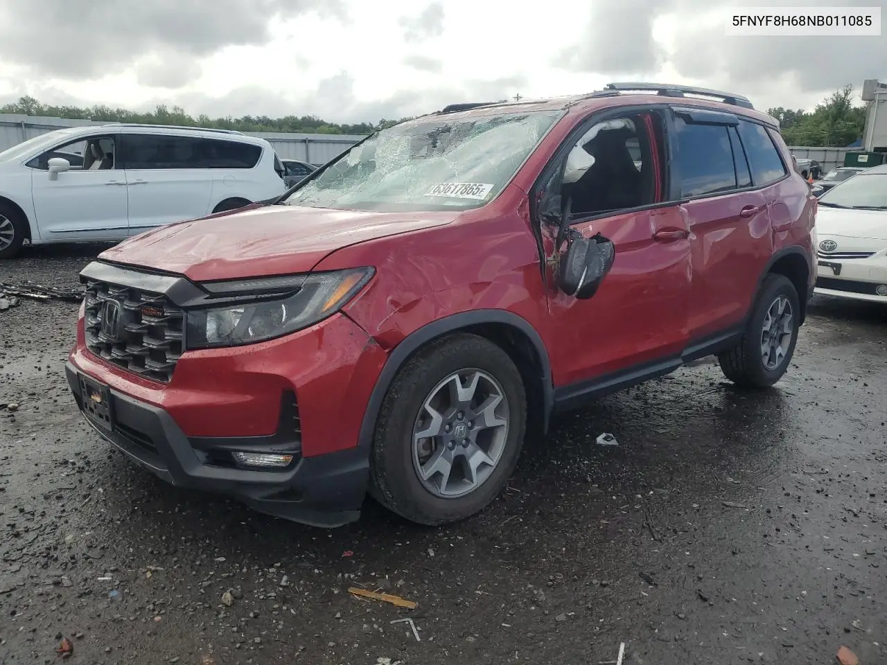 2022 Honda Passport Trail Sport VIN: 5FNYF8H68NB011085 Lot: 63617865
