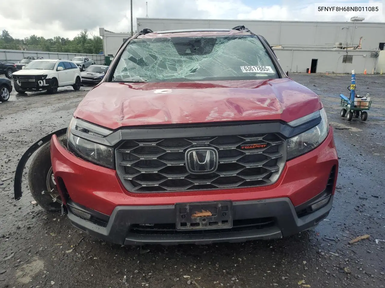 2022 Honda Passport Trail Sport VIN: 5FNYF8H68NB011085 Lot: 63617865