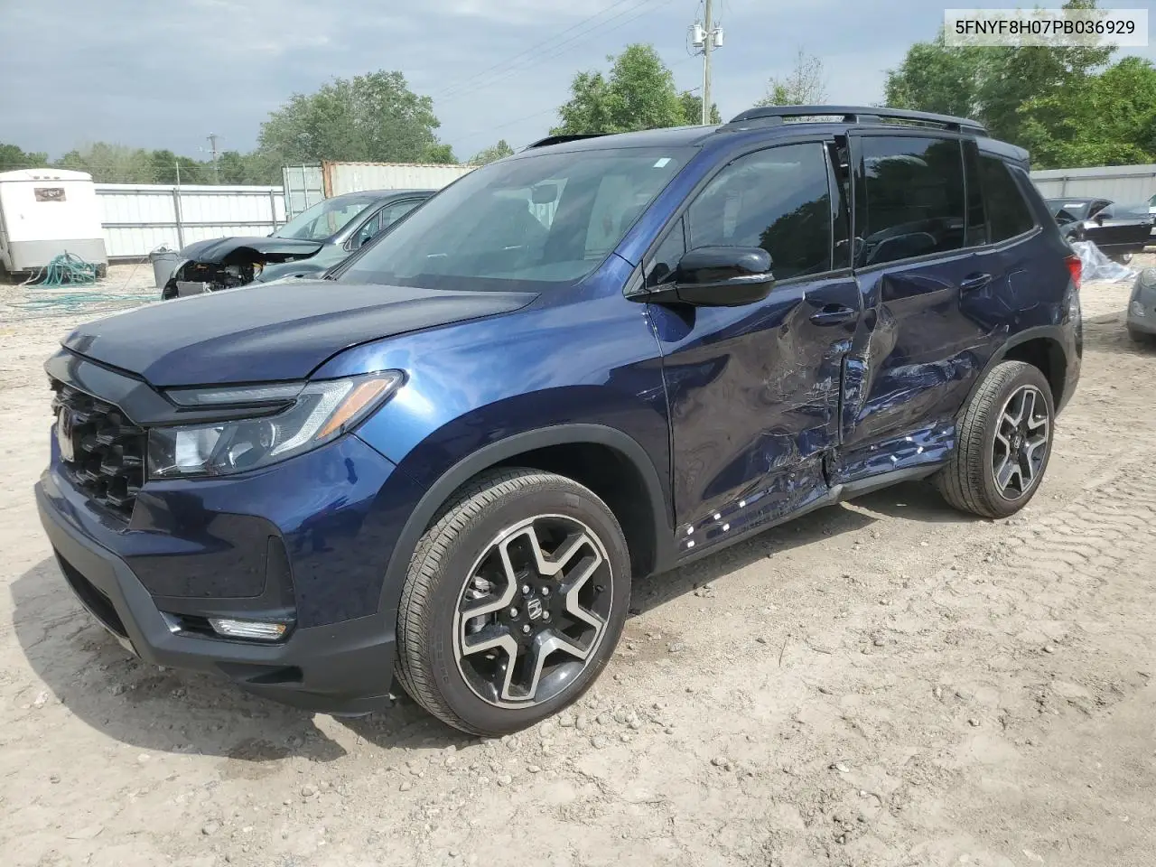 2023 Honda Passport Elite VIN: 5FNYF8H07PB036929 Lot: 55981185