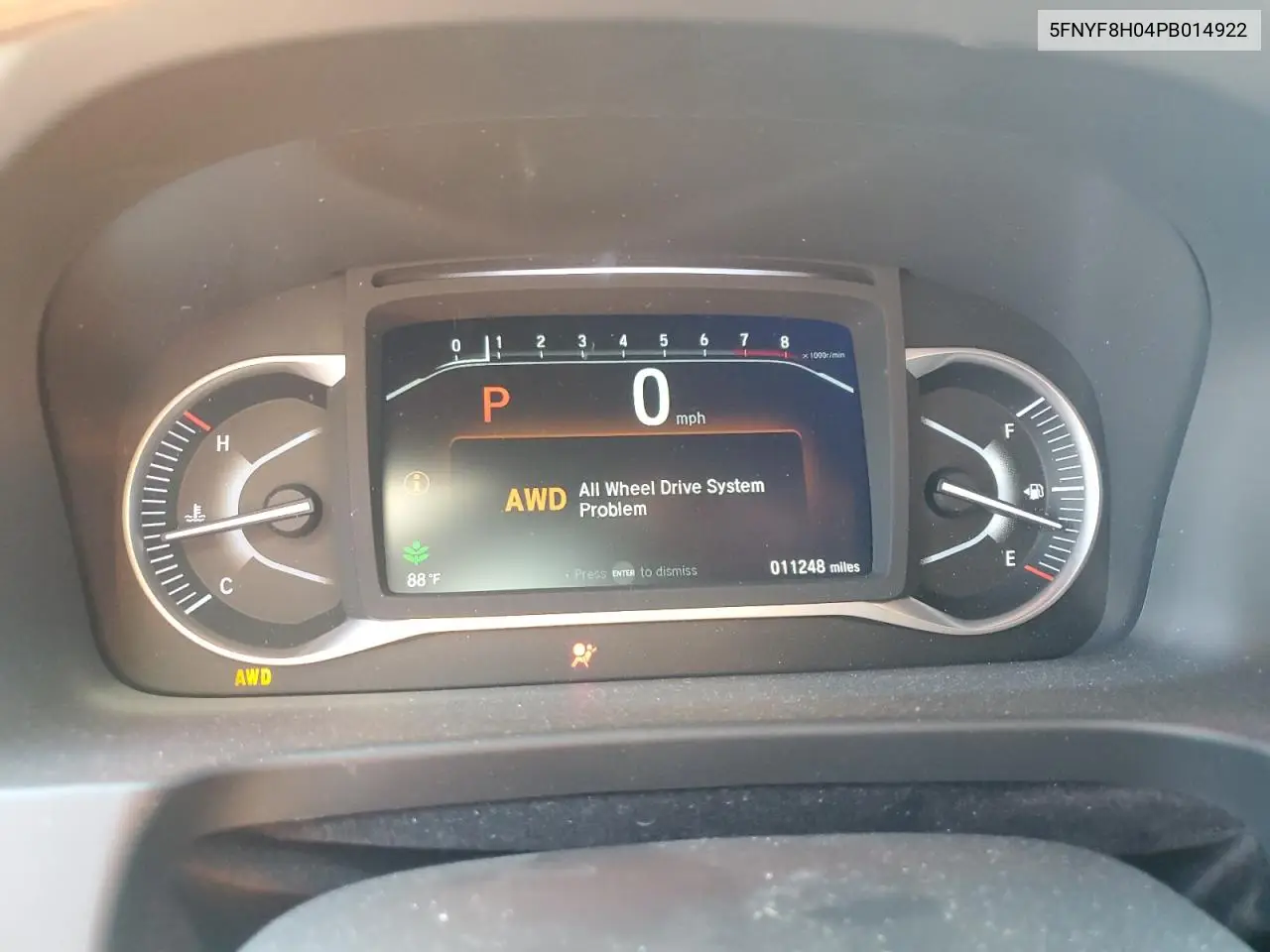 2023 Honda Passport Elite VIN: 5FNYF8H04PB014922 Lot: 56126575