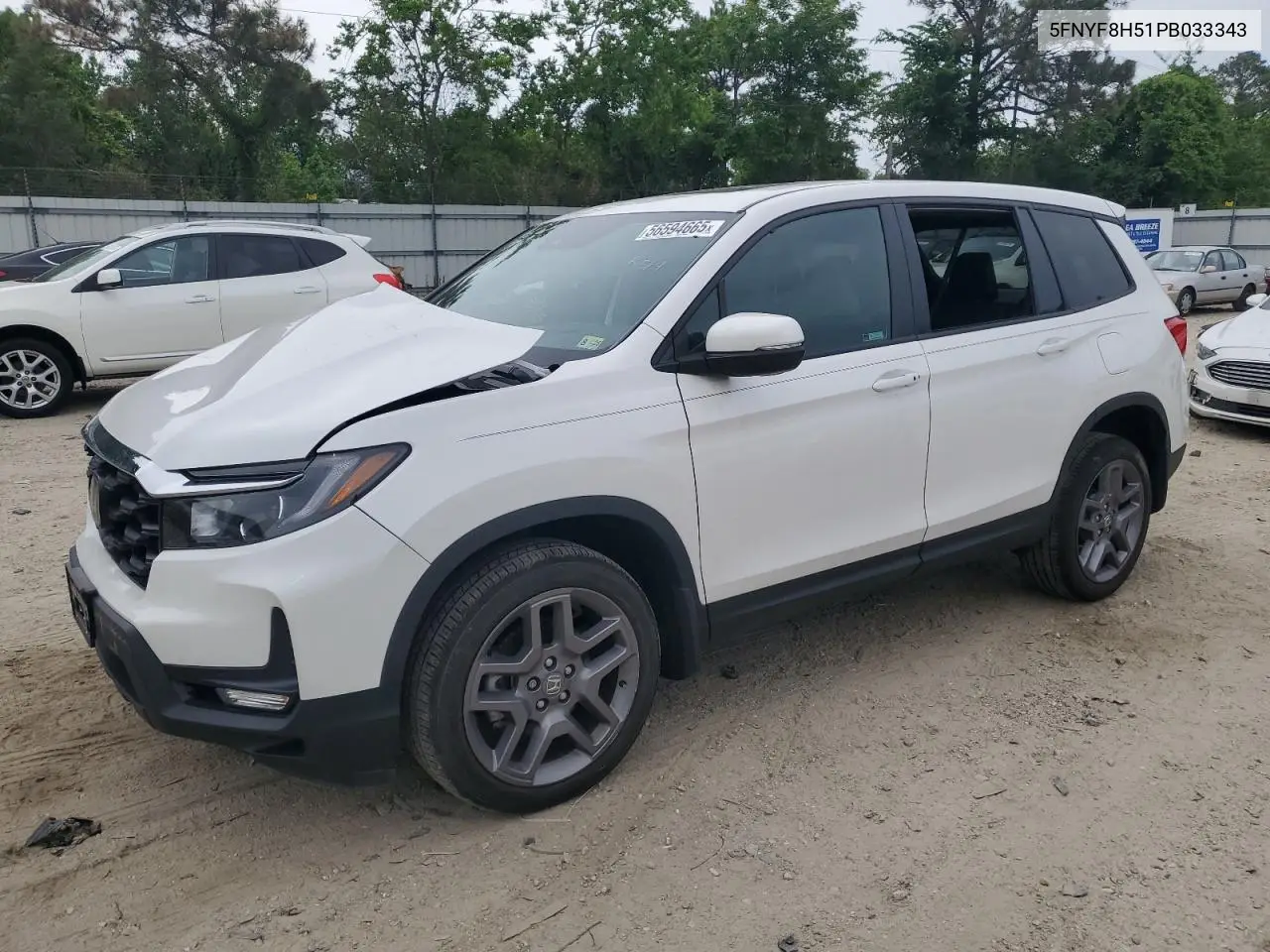 2023 Honda Passport Exl VIN: 5FNYF8H51PB033343 Lot: 56594665