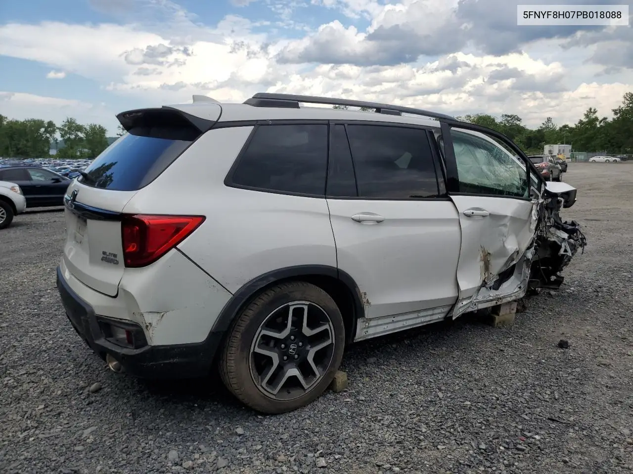 2023 Honda Passport Elite VIN: 5FNYF8H07PB018088 Lot: 61335205