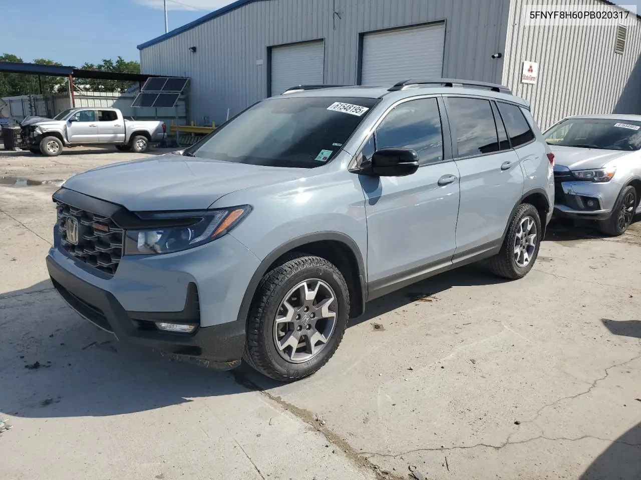 2023 Honda Passport Trail Sport VIN: 5FNYF8H60PB020317 Lot: 61548195