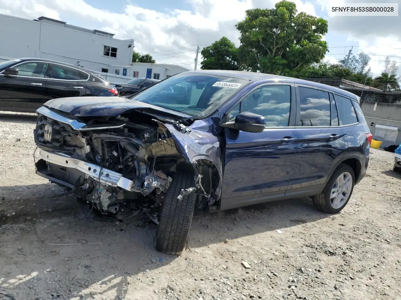 2025 Honda Passport Exl VIN: 5FNYF8H53SB000028 Lot: 57363325