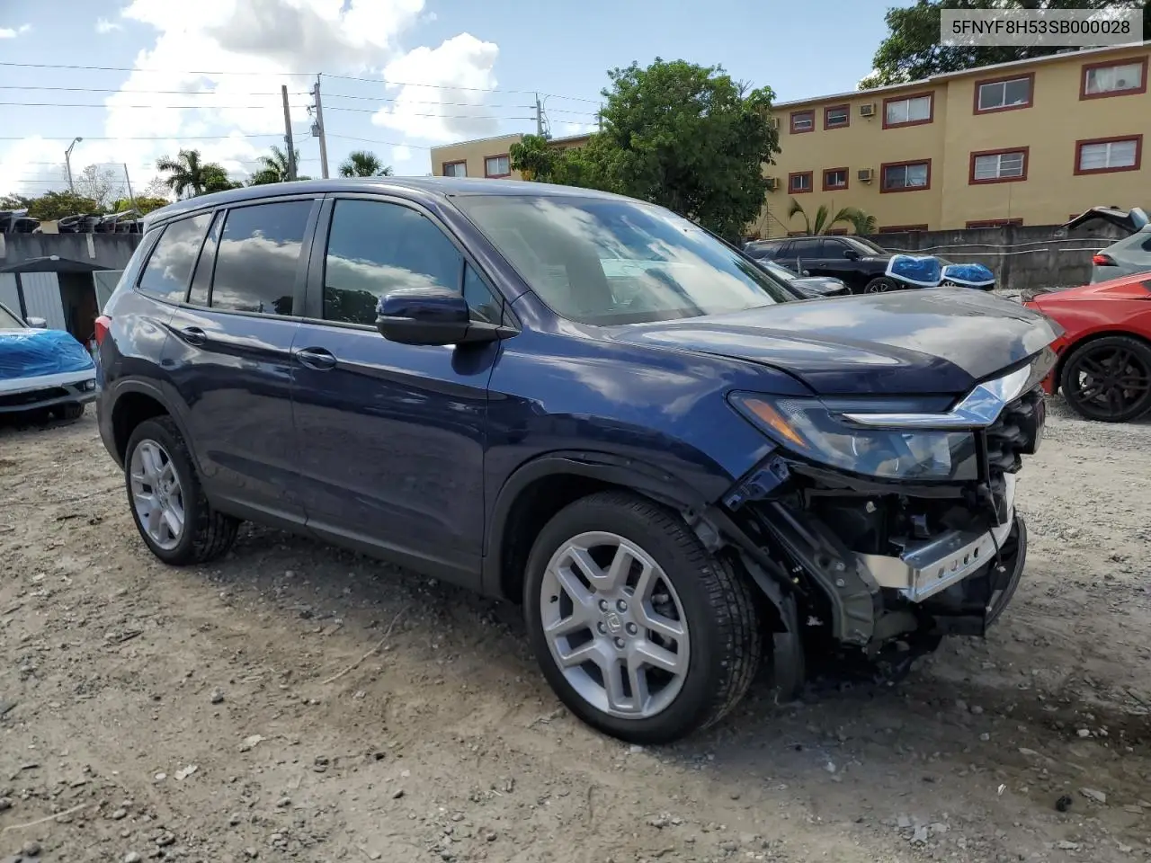 2025 Honda Passport Exl VIN: 5FNYF8H53SB000028 Lot: 57363325