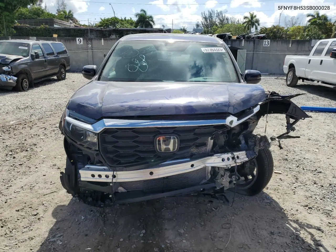 2025 Honda Passport Exl VIN: 5FNYF8H53SB000028 Lot: 57363325