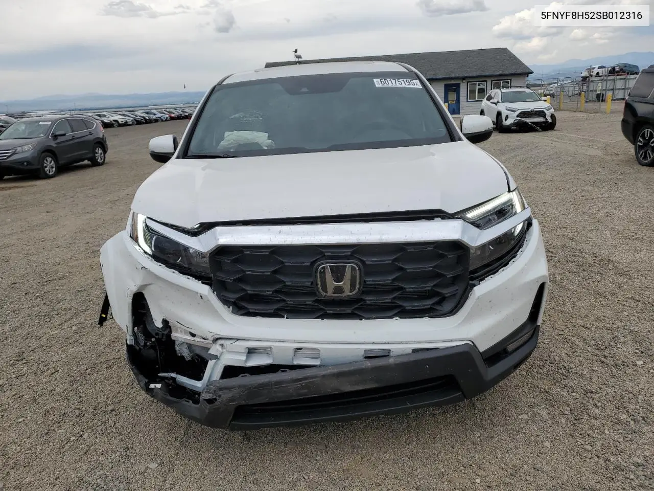 2025 Honda Passport Exl VIN: 5FNYF8H52SB012316 Lot: 60175195