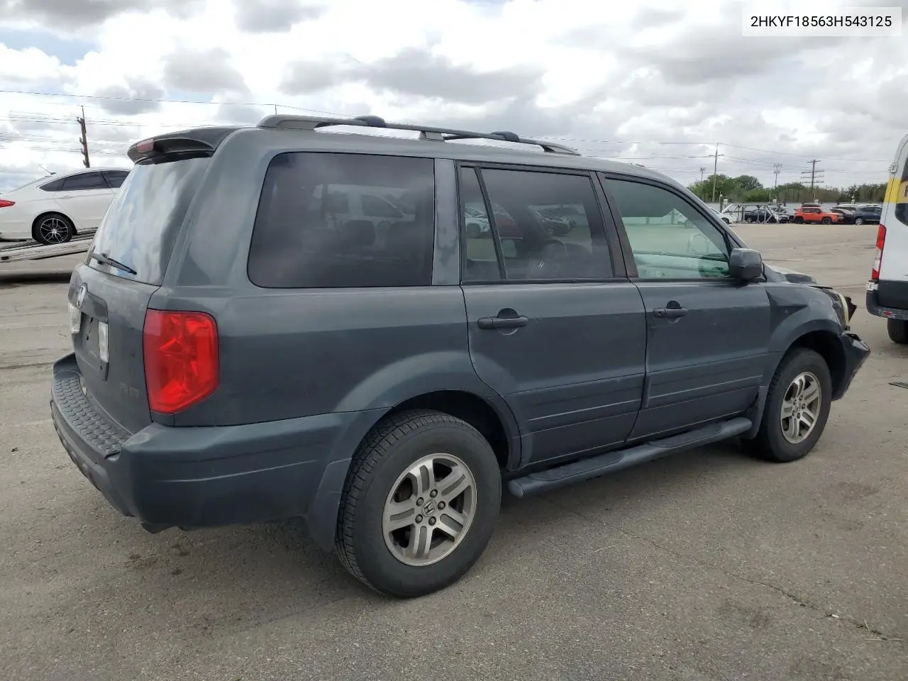 2003 Honda Pilot Exl VIN: 2HKYF18563H543125 Lot: 56541455