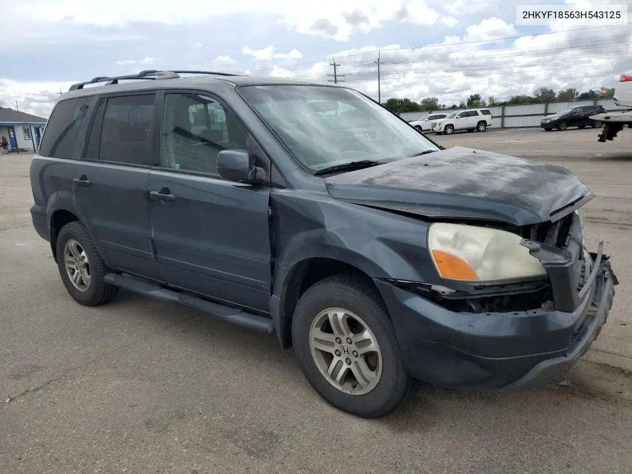 2003 Honda Pilot Exl VIN: 2HKYF18563H543125 Lot: 56541455