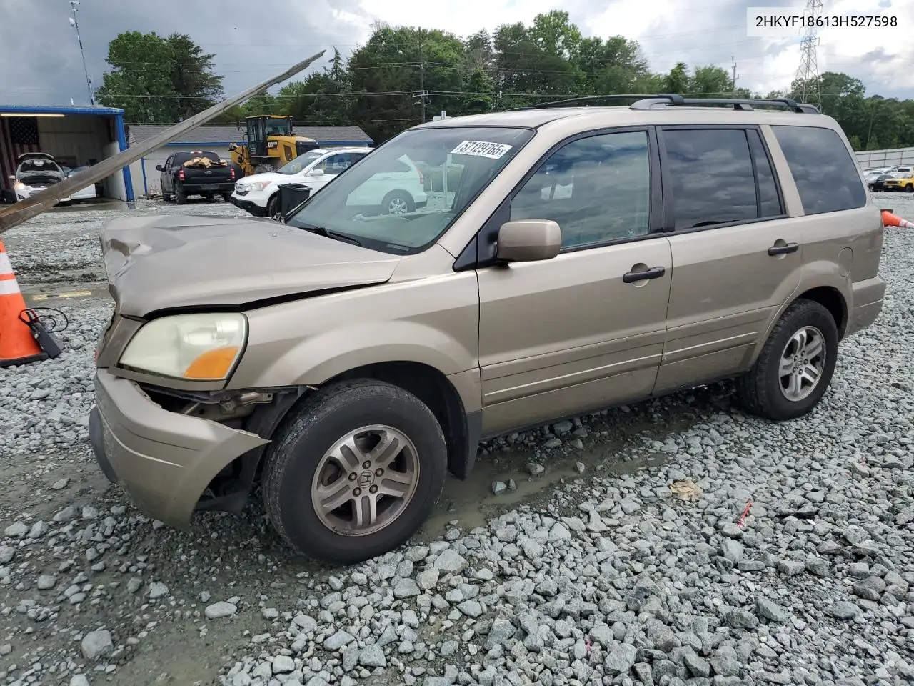 2003 Honda Pilot Exl VIN: 2HKYF18613H527598 Lot: 57129765