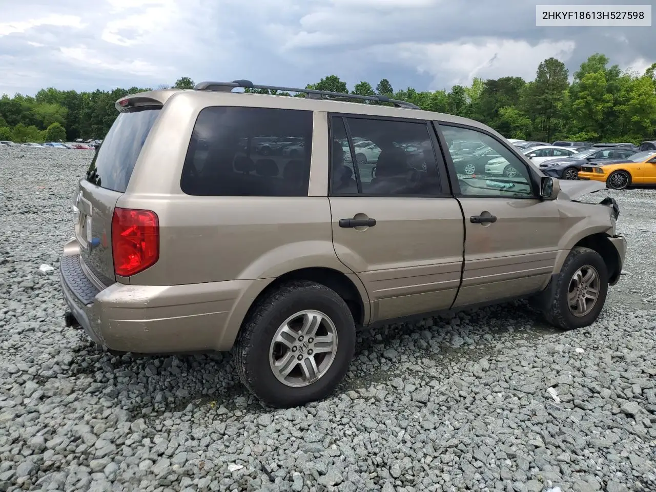 2003 Honda Pilot Exl VIN: 2HKYF18613H527598 Lot: 57129765