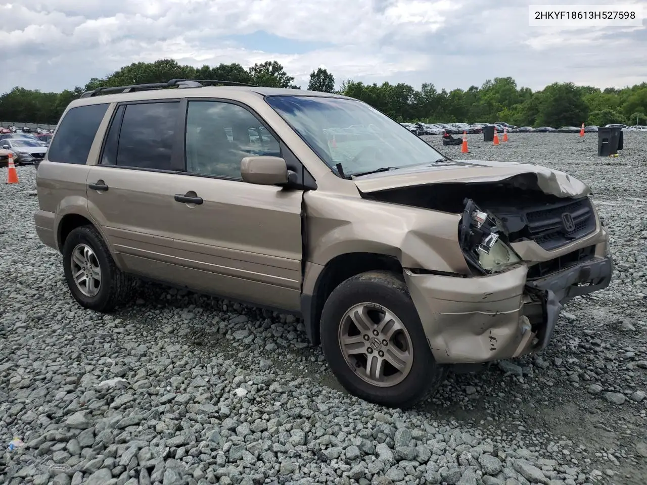 2003 Honda Pilot Exl VIN: 2HKYF18613H527598 Lot: 57129765