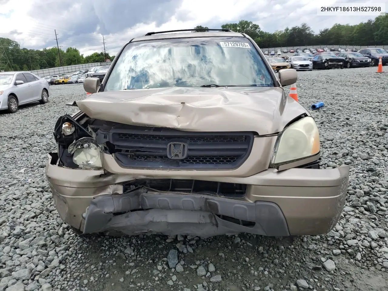 2003 Honda Pilot Exl VIN: 2HKYF18613H527598 Lot: 57129765