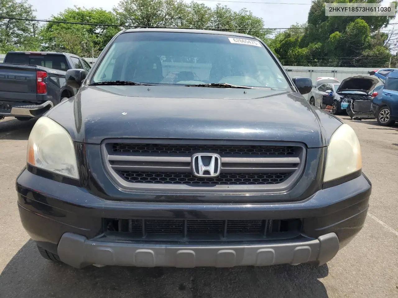 2003 Honda Pilot Exl VIN: 2HKYF18573H611030 Lot: 62665475
