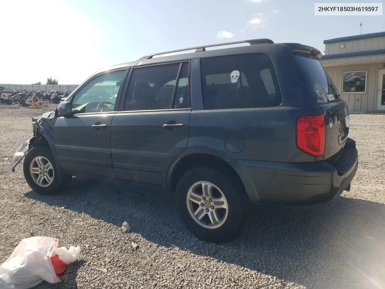 2003 Honda Pilot Exl VIN: 2HKYF18503H619597 Lot: 62678645