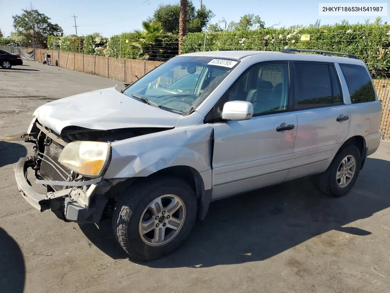 2003 Honda Pilot Exl VIN: 2HKYF18653H541987 Lot: 62830795