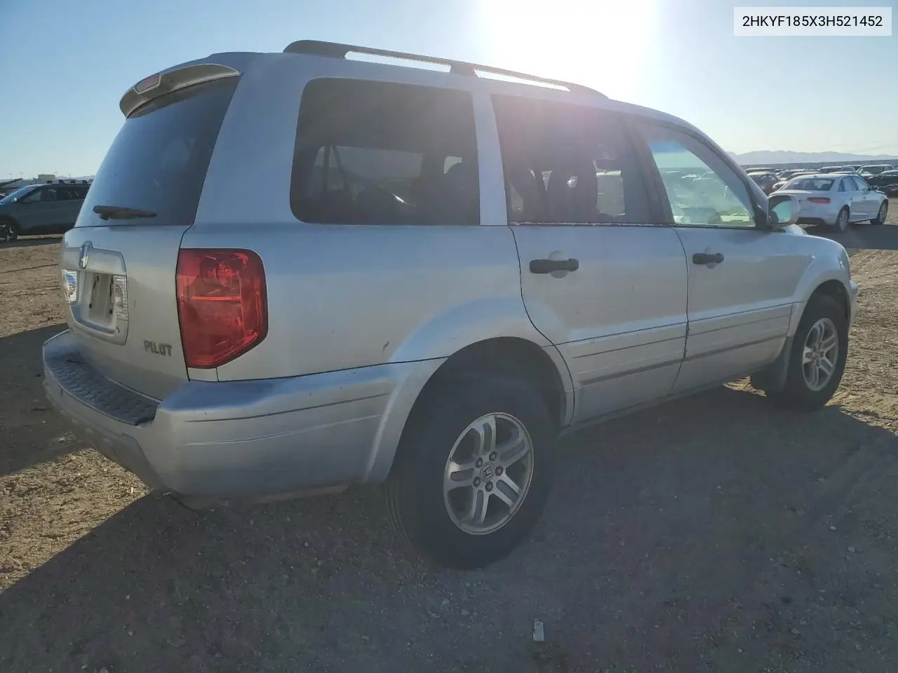 2003 Honda Pilot Exl VIN: 2HKYF185X3H521452 Lot: 88314405