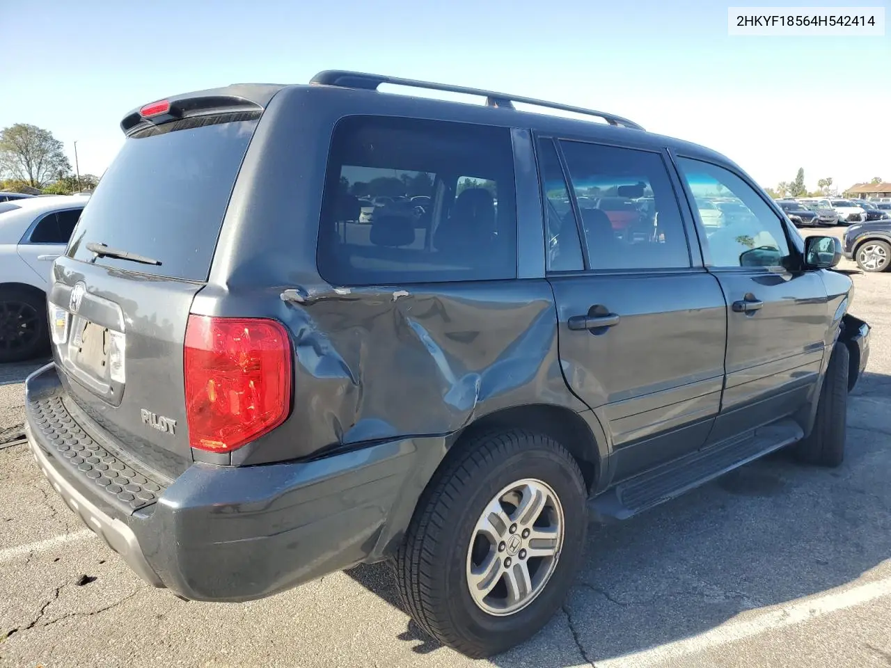2004 Honda Pilot Exl VIN: 2HKYF18564H542414 Lot: 50727645