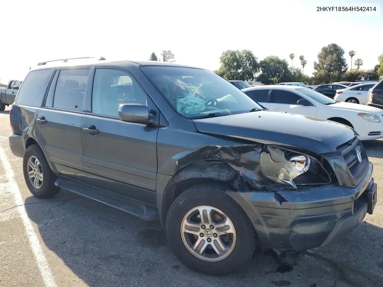 2004 Honda Pilot Exl VIN: 2HKYF18564H542414 Lot: 50727645